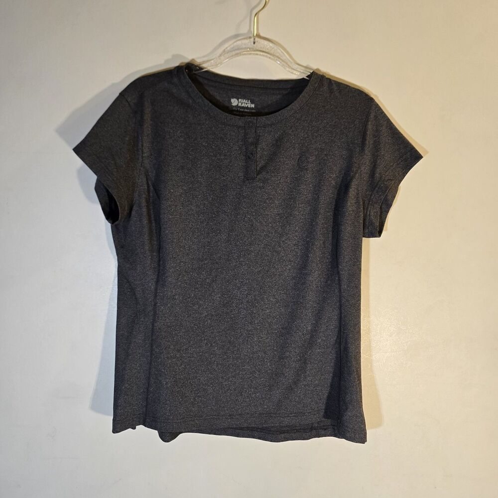 Fjallraven Abisko Hike Top Women’s Size XL Charcoal Gray Short Sleeve